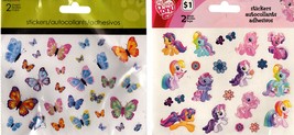 Fun Stickers - 2 Pack - Butterflies / My Little Pony - $2.00