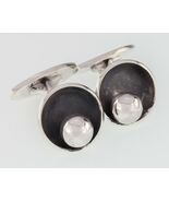 Karl Gustav Hansen Sterling Silver Antiqued Modernist Cufflinks Gorgeous! - €493,75 EUR