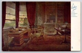 Raphael Tuck In Dickens Land Chas Dicken&#39;s Study Gadshill Art Postcard M28 - £5.23 GBP