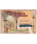 SOUVENIR FOLDER OF CALIFORNIA MISSIONS (1940s) postcard set - $13.56 CAD