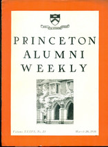 PRINCETON ALUMNI WEEKLY March 20, 1936 University newsletter St Patrick&#39;... - £7.77 GBP