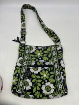 Vera Bradley Lucky You Crossbody Handbag Purse 11&quot;x10.5” Green White Blu... - $18.00