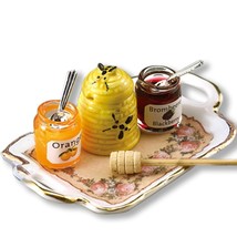 Honey Jar Set 1.738/5 Reutter Classic Rose DOLLHOUSE Minature - £26.31 GBP