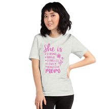 She is Mom T-Shirt, Funny She is Strong Brave Fearless Beautiful Lovely Mom Shir - £15.77 GBP+