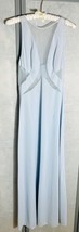 Beautiful Vintage Light Blue Sleeveless, High Neck Nightgown - $29.70