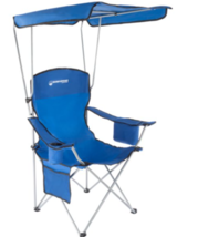 Wakeman Camping Chair W/ Canopy Cup Holder Cooler Blue - £52.23 GBP