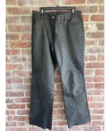 Harley Davidson Women&#39;s Leather Pants Embroidered Riding Lined Black Siz... - $138.59