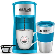 Mini Coffee Maker - Single Serve Coffee Maker, 15 Oz. Travel Coffee Mug Coffee T - £36.37 GBP