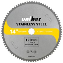 Chop Saw Blade For Stainless Steel - Metal Cutting Cermet Tipped Blade For - £84.39 GBP