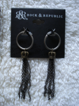 Rock &amp; Republic for Kohl&#39;s Lot of 3 Pair NEW Earrings Pierced Studs/Hoops - £19.18 GBP