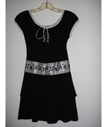 My Michelle Size 14 Girls Black &amp; White Dress Tiered Skirt Peasant Style  - $267.04 MXN