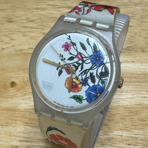 Vintage &#39;01 Swatch Swiss Quartz Watch Spring Touch GW132 Men Flower New ... - £36.33 GBP