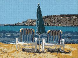 Pepita Needlepoint Canvas: Relaxing at The Beach, 12&quot; x 9&quot; - £68.91 GBP+