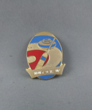 Vintage Curling Pin - Local Runner Pin - Great Graphic !!  - $12.00