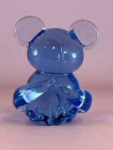 Vintage Handblown Blue Glass Mouse/Bear Paperweight 3in - $9.90