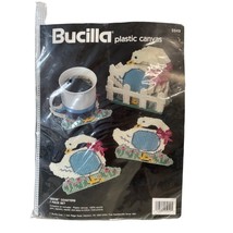 Bucilla Plastic Canvas Beverage Coasters Geese 7 Piece Set Kit 5949 - £9.97 GBP