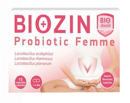 Biozin Probiotic Femme probiotic for women x 15 capsules BIOshield - £22.37 GBP