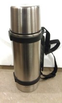 7YY58 Stainless Steel Thermos Jug, 11-1/2&quot; Tall, Small Ding In Bottom, Very Good - £7.26 GBP