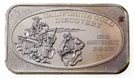 1973 California Oro Discovery 125TH Anni Ussc Mint 1 Oz. Plateado Arte BAR - $74.18