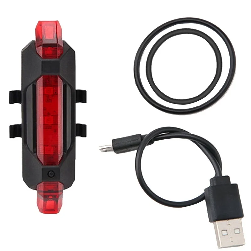 Sporting Rechargeable USB LED Bicycle Tail Light Mountain Bike Safety Warning Fr - £23.62 GBP