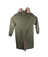 Genuine Military Green PUFFA Parka Jacket Hood Pink Inner Duvet X Womens... - $178.20
