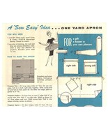 Coats Clarks leaflet 1963 vintage apron sewing retro  - $14.00