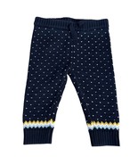 Janie And Jack Baby Knit Blue Polka Dot Pants 6-12 Months Cotton Blend - $19.69 CAD