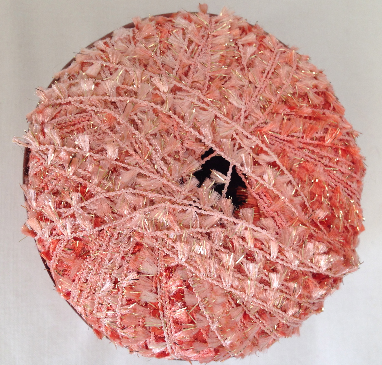 KARABELLA NEW MAGIC - WORSTED WT  EYELASH YARN - MULTICOLOR #23 ORANGE