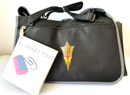 Picnic Time Blanket Tote ASU Sun Devils Pitchfork Logo Black Maroon Gold... - $48.37