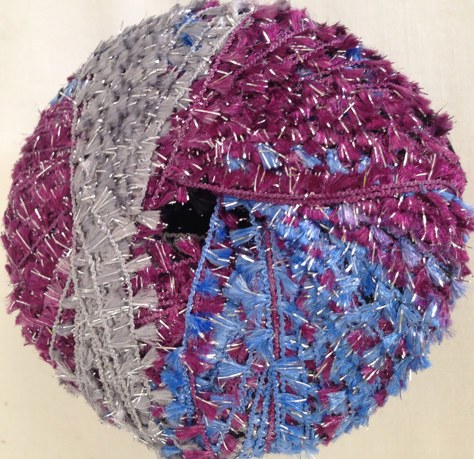 KARABELLA NEW MAGIC - WORSTED WT  EYELASH YARN - MULTICOLOR #547 PINK/RED/BLUE