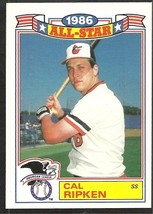 1987 Topps Glossy All Star Insert Baseball Card 16 Baltimore Orioles Cal Ripken - £0.77 GBP