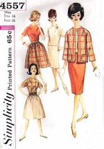 Misses&#39; Skirts, Blouse &amp; Jacket Vintage 1960&#39;s Simplicity Pattern 4557 Size 16 - £9.42 GBP
