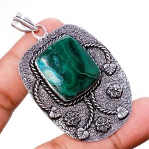 Malachite Gemstone Handmade Ethnic Anniversary Gift Pendant Jewelry 2.60&quot; SA 03 - £3.94 GBP