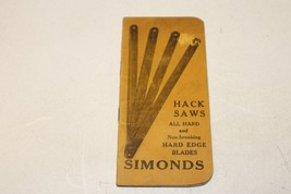 Vintage 1940s Simond&#39;s Hack Saws Advertising Notepad Unused Ephemera - £6.19 GBP