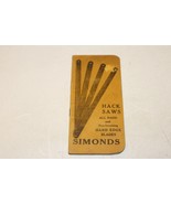 Vintage 1940s Simond&#39;s Hack Saws Advertising Notepad Unused Ephemera - £6.23 GBP