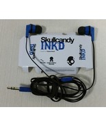 Skullcandy Ink&#39;d In-Ear only Headphones Blue Black Flat Cable No Mic - $24.99