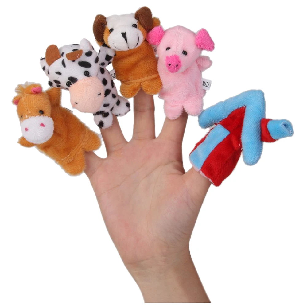 Old adonald farm animals finger puppet dolls children pretend toys 10pcs thumb200