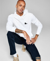 And Now This Men&#39;s Regular Fit Fleece Black Sneaker Patch Hoodie Optic W... - $27.97