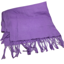 Cashmere Scarf Wrap Shawl Women&#39;s Solid Lavender Purple Fringe 78&quot; X 28&quot; - $19.00