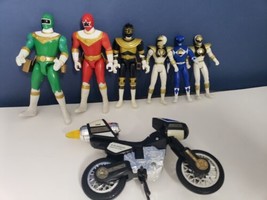 1993 Bandai Power Rangers Cycle, Zeo, Red Green Figures Lot of 7 size:5.... - $34.65