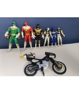 1993 Bandai Power Rangers Cycle, Zeo, Red Green Figures Lot of 7 size:5.... - £27.26 GBP