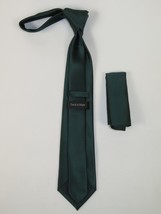 Men's Satin Silky Tie Hankie Set J.Valintin Private Collection R64 Teal Green image 5