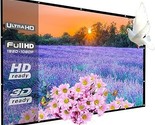 250 Inch Portable Projector Screen Outdoor, 16:9 Folded Large Canvas Mov... - $272.99