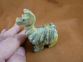 (Y-LLA-ST-301) green Serpentine LLAMA stone SOAPSTONE figurine PERU love... - $427.30 MXN