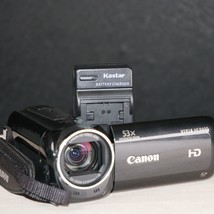 Canon Vixia HF R400 HD 53x Zoom Digital Camcorder Black *GOOD/TESTED* W ... - £81.42 GBP
