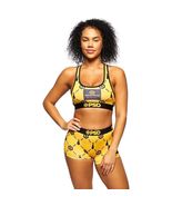 PSD Womens KIKKOMAN Allover Sports Bra Gold Size Medium - $20.78