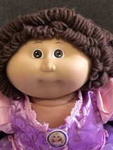 VG Cabbage Patch Doll COLECO Brown Hair Eye Xavier Roberts Disney Rapunzel Dress - £14.99 GBP