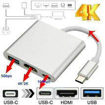 New Usb Type C To Hdmi Hdtv Tv Cable Adapter Converter For Usb-C Phone Tablet - £11.08 GBP
