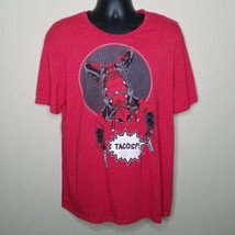 Marvel Fifth Sun Deadpool Tacos T Shirt Size XL Short Sleeve Red Distressed - £6.22 GBP