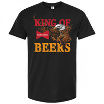 Budweiser King of Beers American Bald Eagle T-Shirt Black - $32.98+
